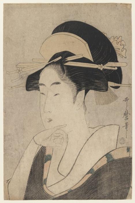 Large Head And Bust Portrait Of Beauty — Kitagawa Utamaro
