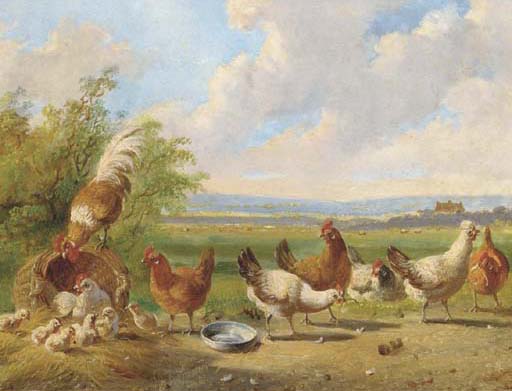 Poultry In A Landscape — Albertus Verhoesen