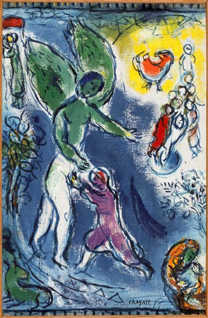 Jacob Wrestling With The Angel — Marc Chagall