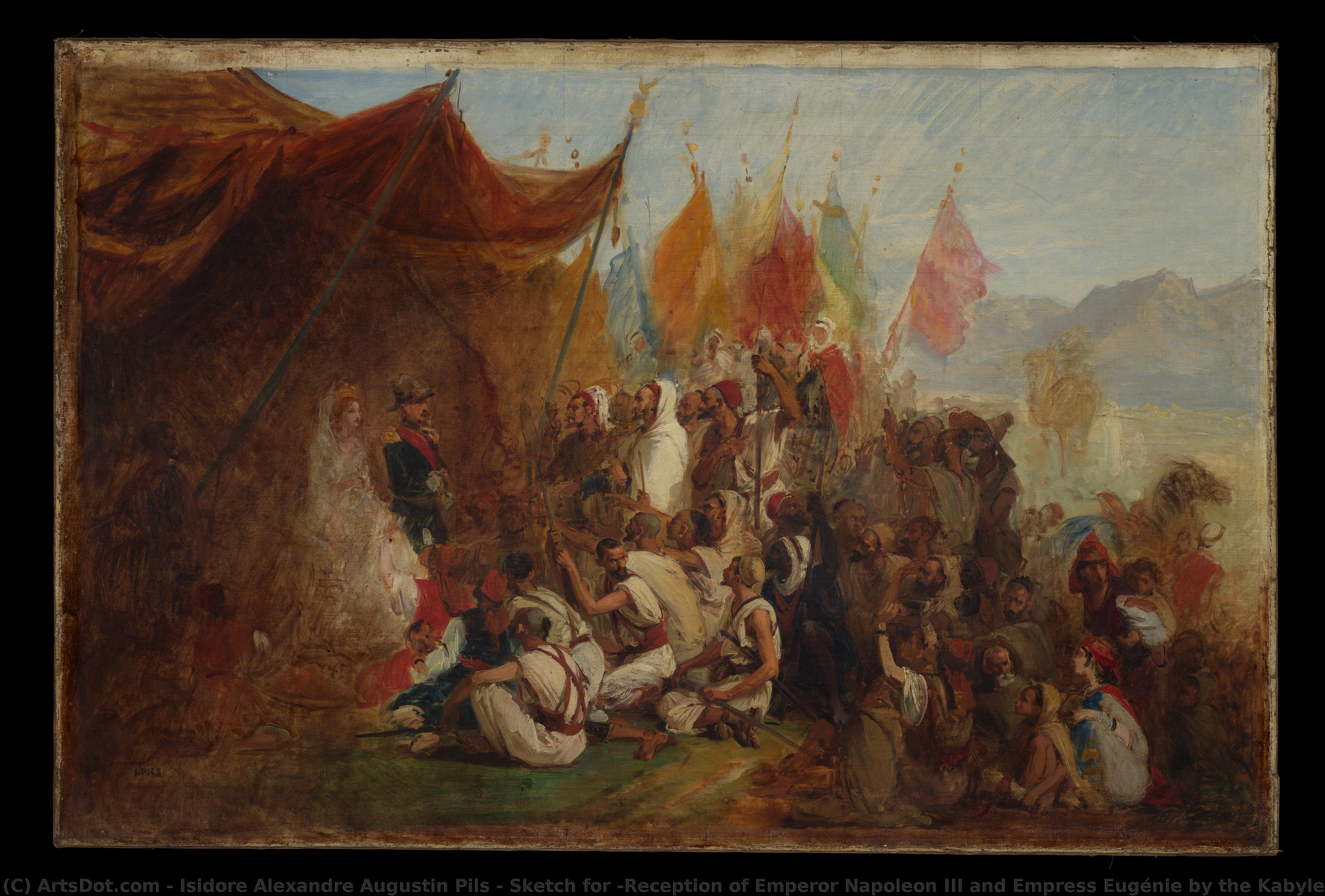 Sketch For "reception Of Emperor Napoleon Iii And Empress Eugénie By The Kabyle Leaders At Algiers On September 18, 1860" — Isidore Alexandre Augustin Pils