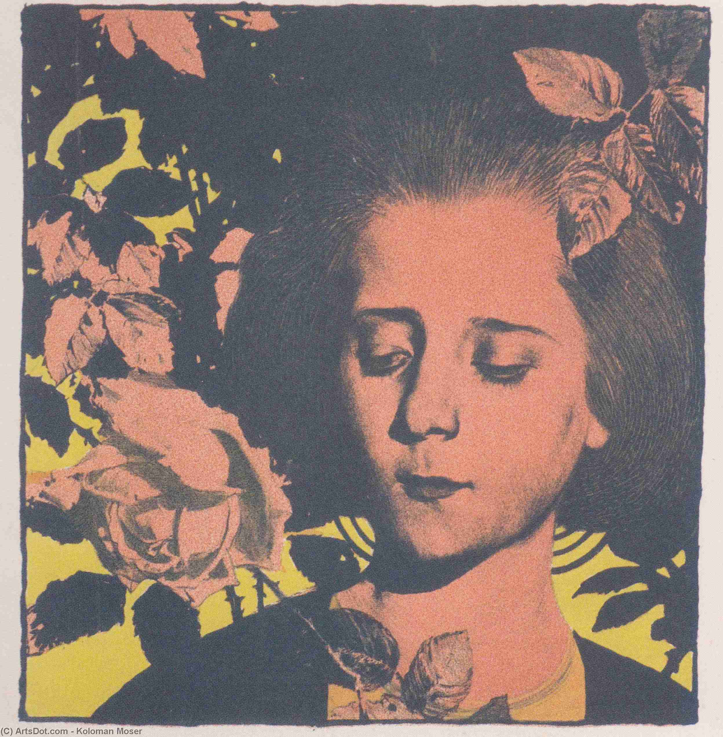Girl In Rose — Koloman Moser