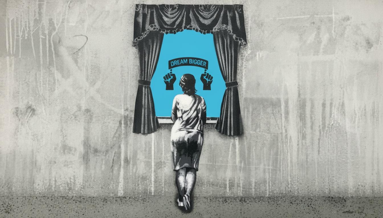 Cyan Aperture And The Silent Stencil Figure — Gabriel Lefèvre