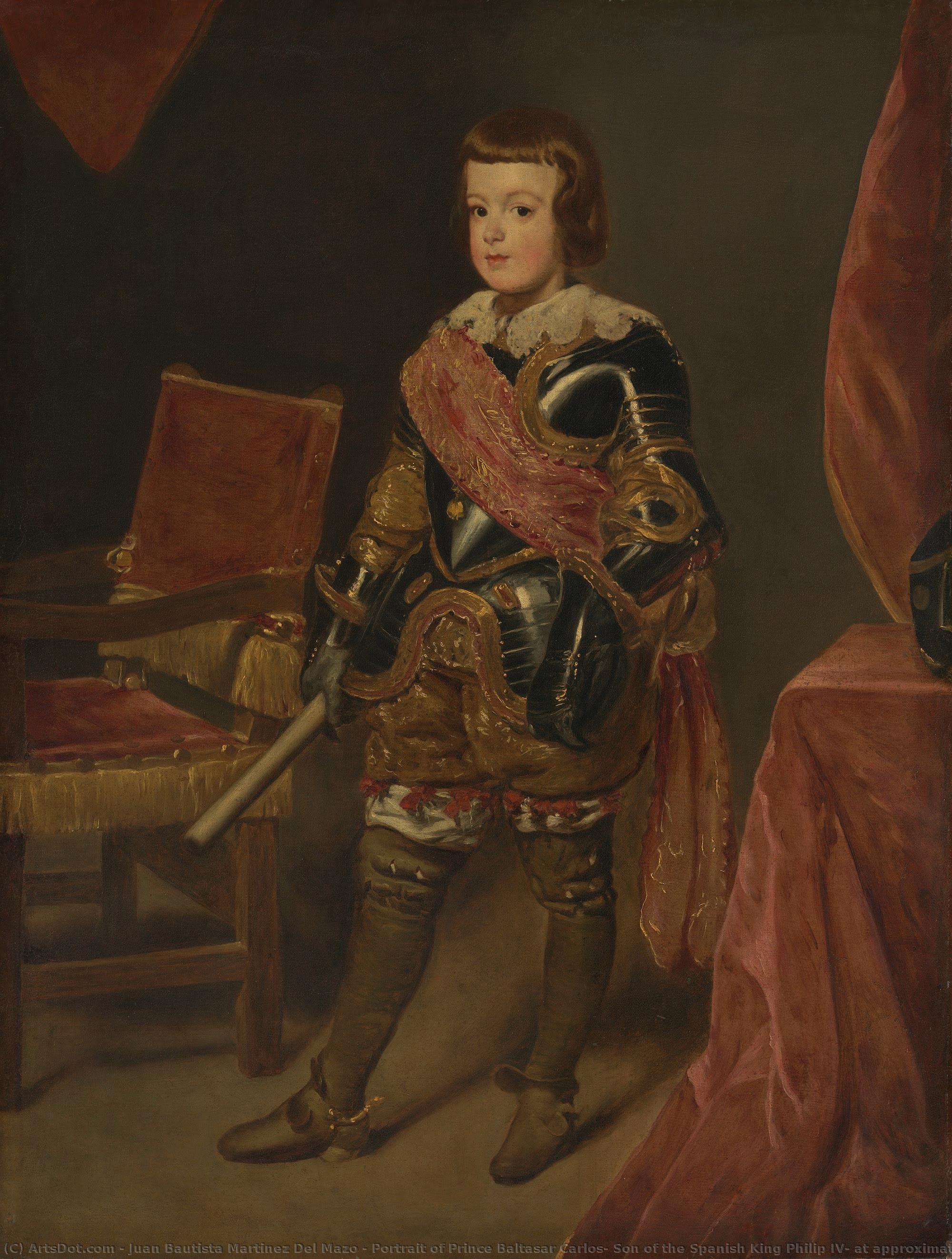 Portrait Of Prince Baltasar Carlos, Son Of The Spanish King Philip Iv, At Approximately 11 Years Of Age, Juan Bautista Martínez Del Mazo (attributed To), 1639 - 1645 — Juan Bautista Martínez Del Mazo