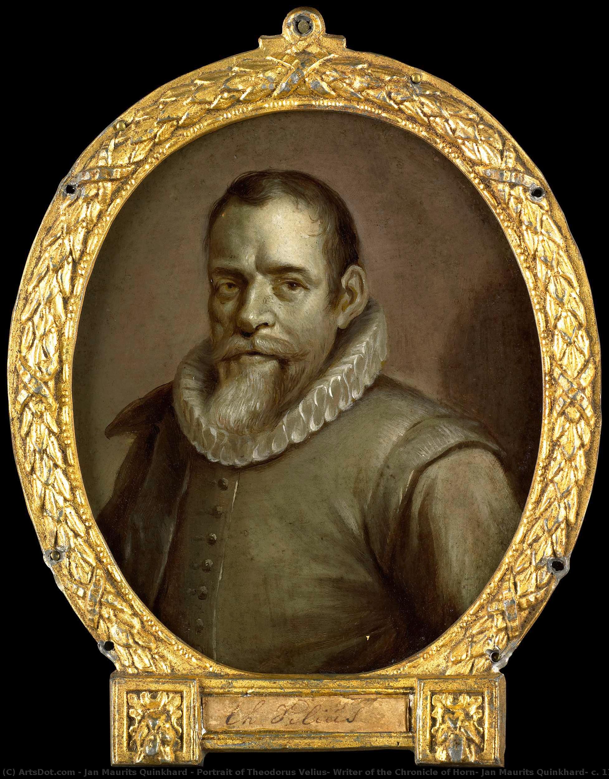 Portrait Of Theodorus Velius, Writer Of The Chronicle Of Horn, Jan Maurits Quinkhard, C. 1732 - C. 1771 — Jan Maurits Quinkhard