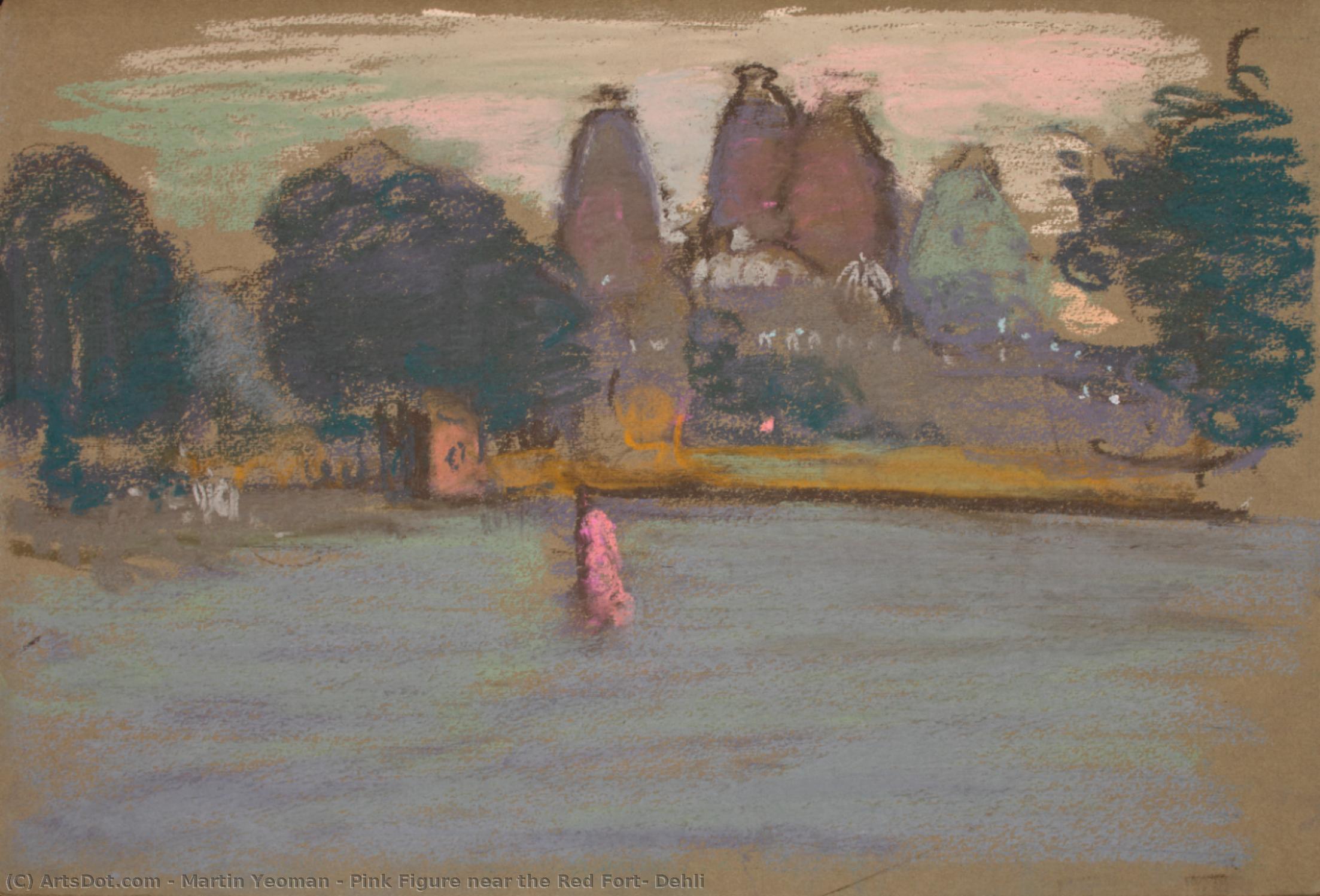 Pink Figure Near The Red Fort, Dehli — Martin Yeoman