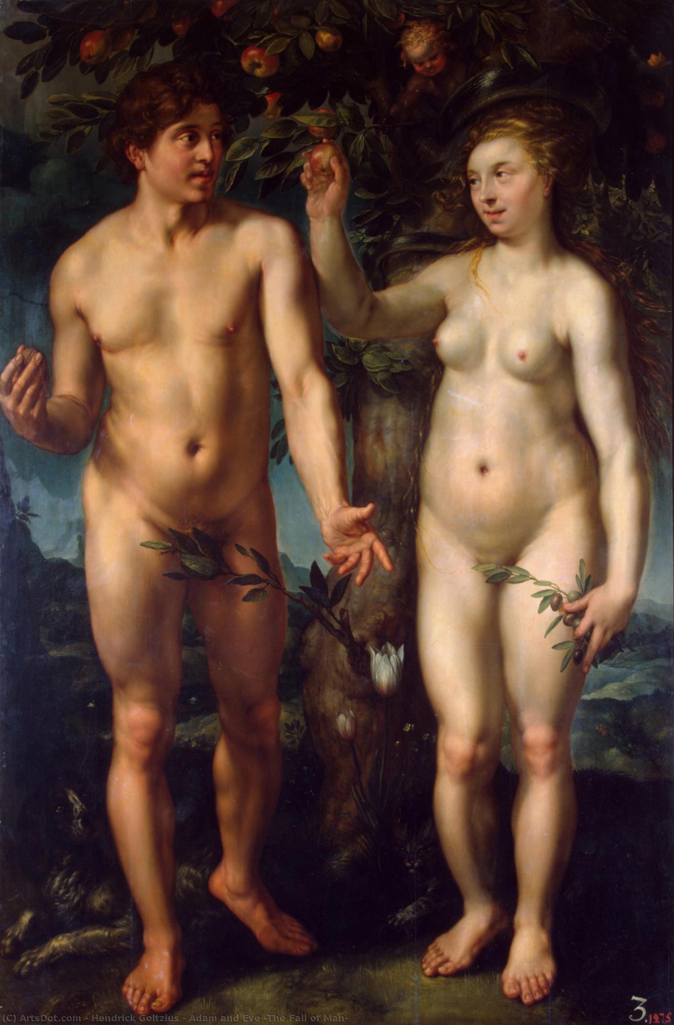 Adam And Eve (the Fall Of Man) — Hendrik Goltzius