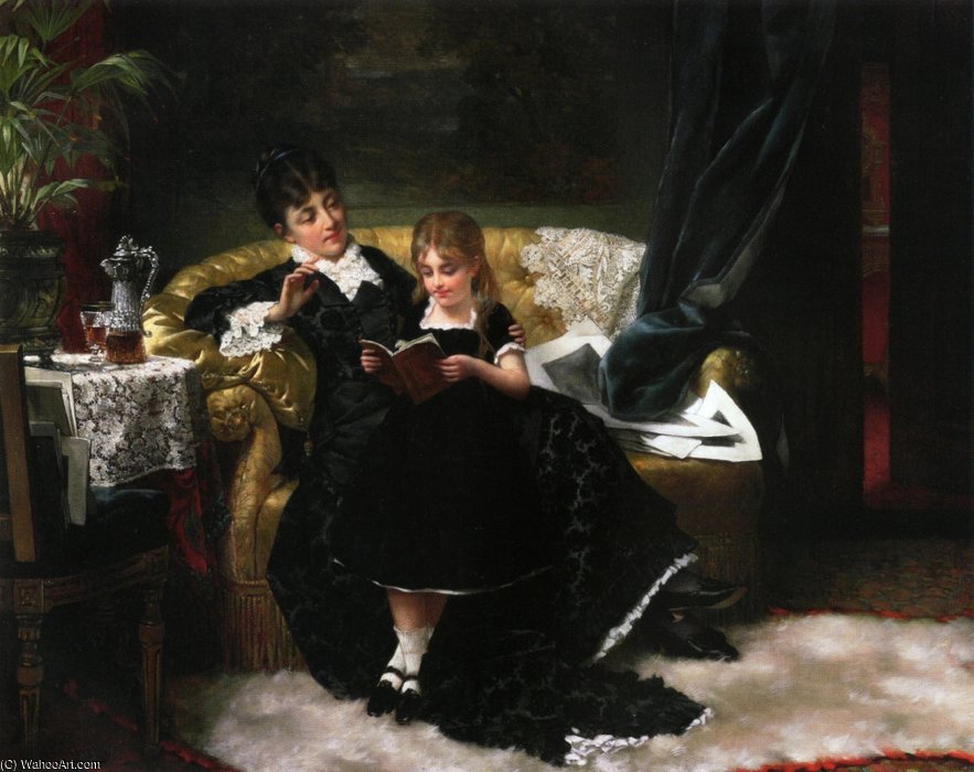 The Reading Lesson — Jan Frederik Pieter Portielje