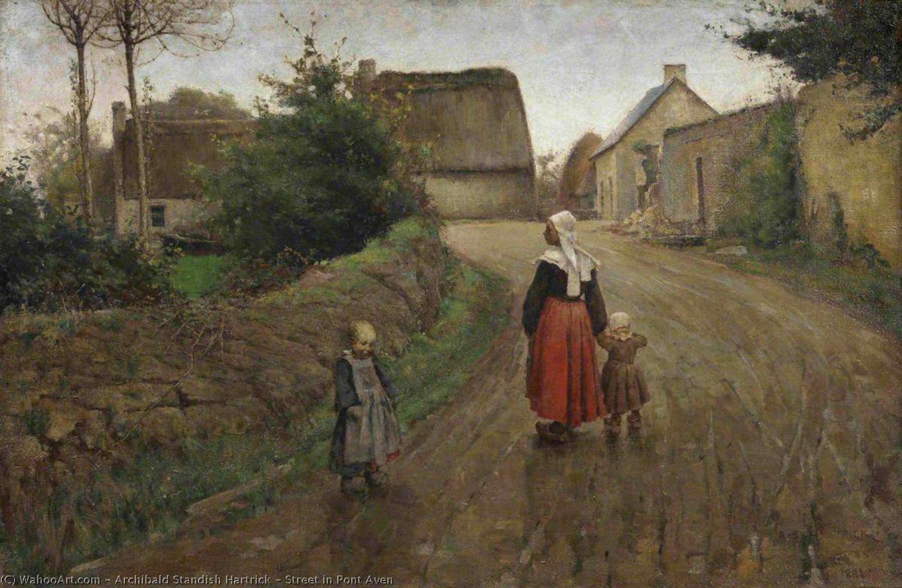 Street In Pont Aven — Archibald Standish Hartrick