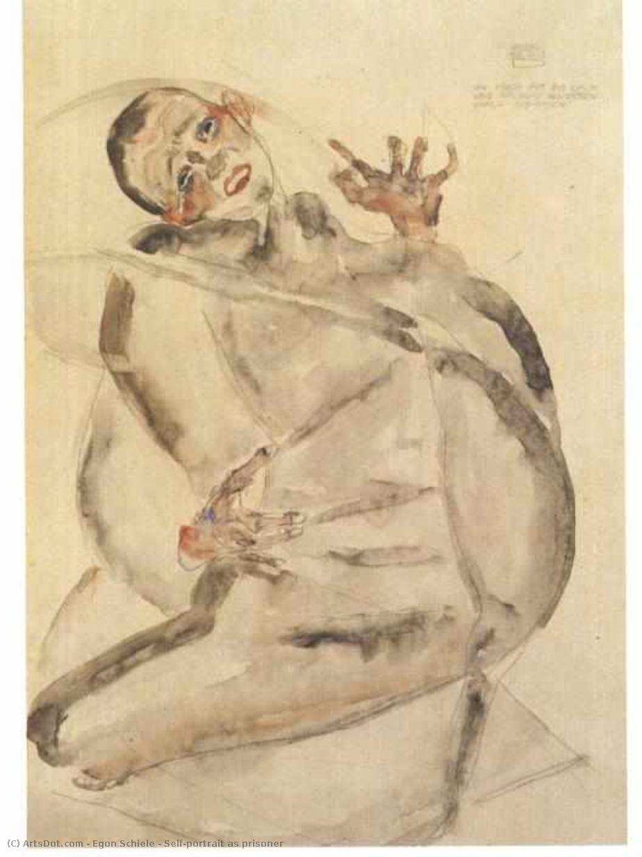 Self-portrait As Prisoner — エゴン・シエレ