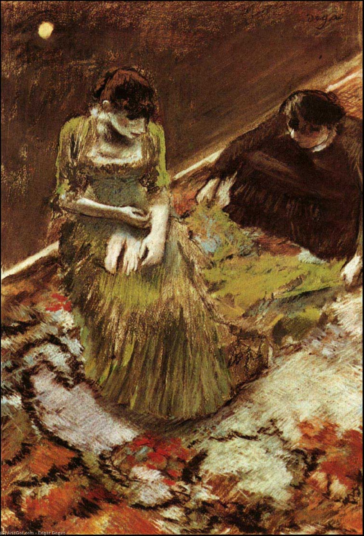 Before The Entrance On Stage, C. — Edgar Degas
