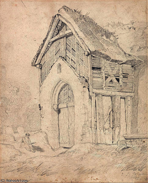 Porch And Belfry Of Thurgarton Church, Norfolk — John Sell Cotman