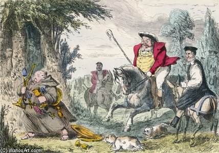 King Henry Viii Monk Hunting — John Leech