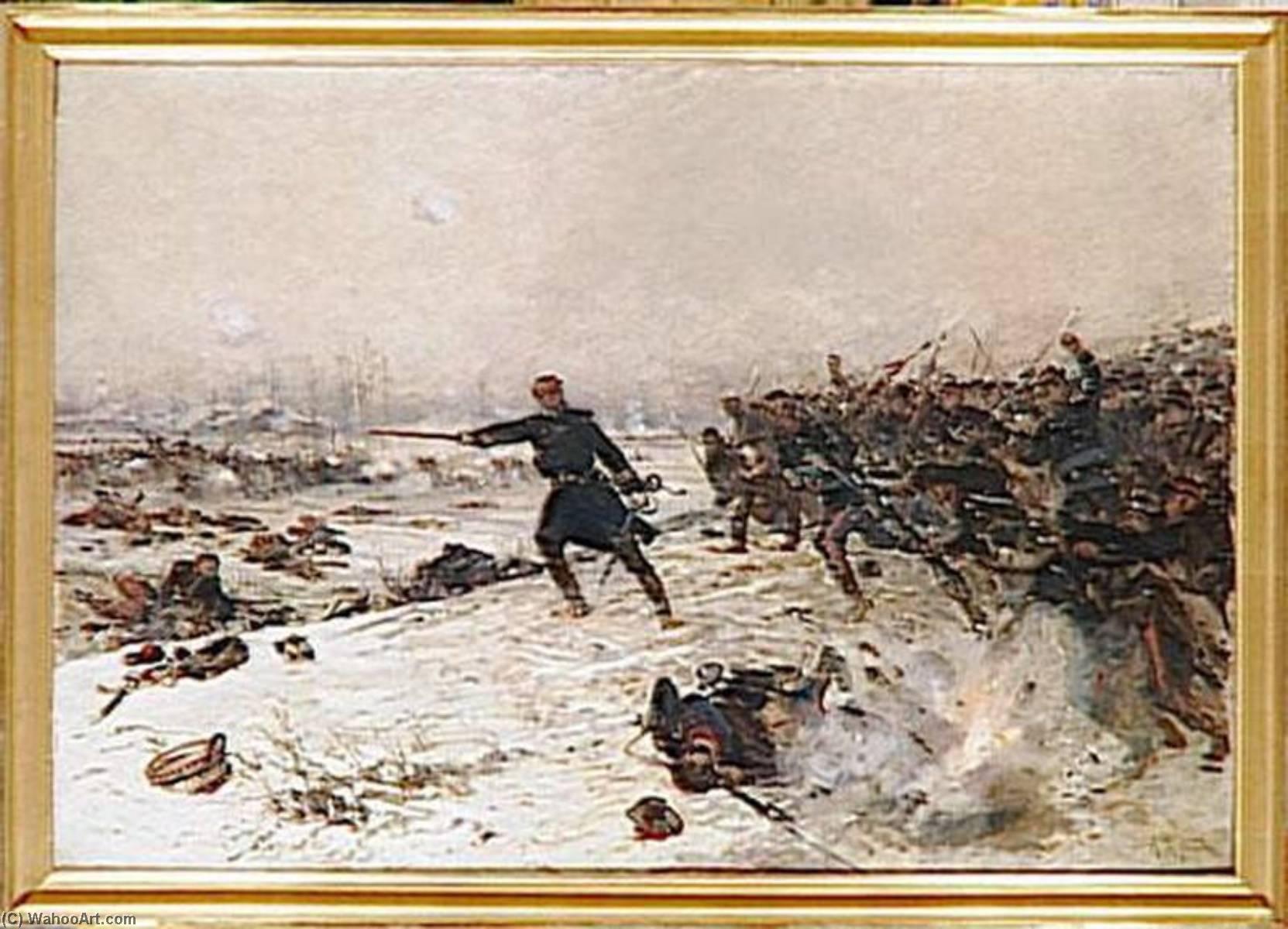Episode De La Guerre De 1870 Combat De Chennevieres — Alphonse De Neuville
