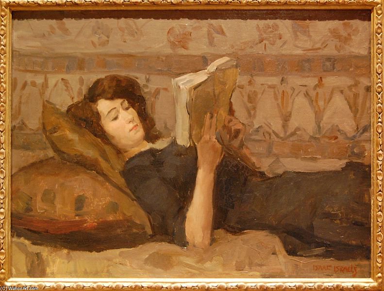 Girl Reading On A Divan — Isak Lazars Israels