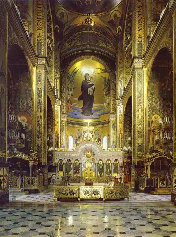 Interior Of The Cathedral Of St. Vladimir, Kiev, View Of The Apse — Victor Vasnetsov