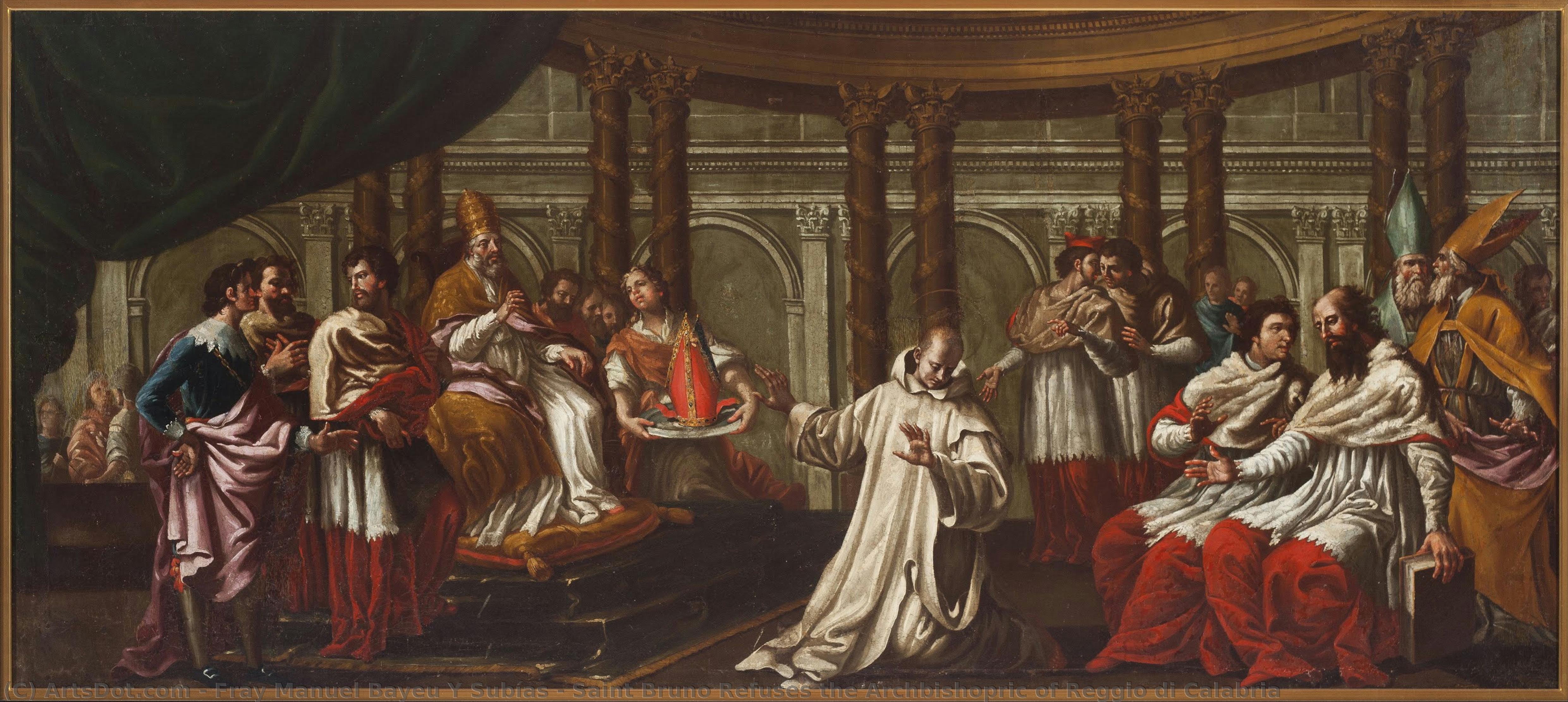 Saint Bruno Refuses The Archbishopric Of Reggio Di Calabria — Fray Manuel Bayeu Y Subías