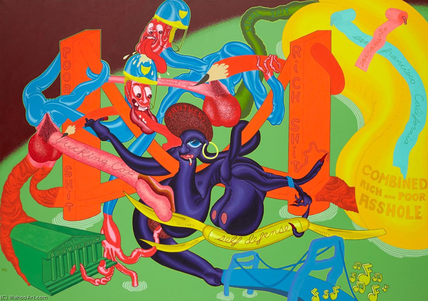 Homage To Thomas Hart Benton — Peter Saul