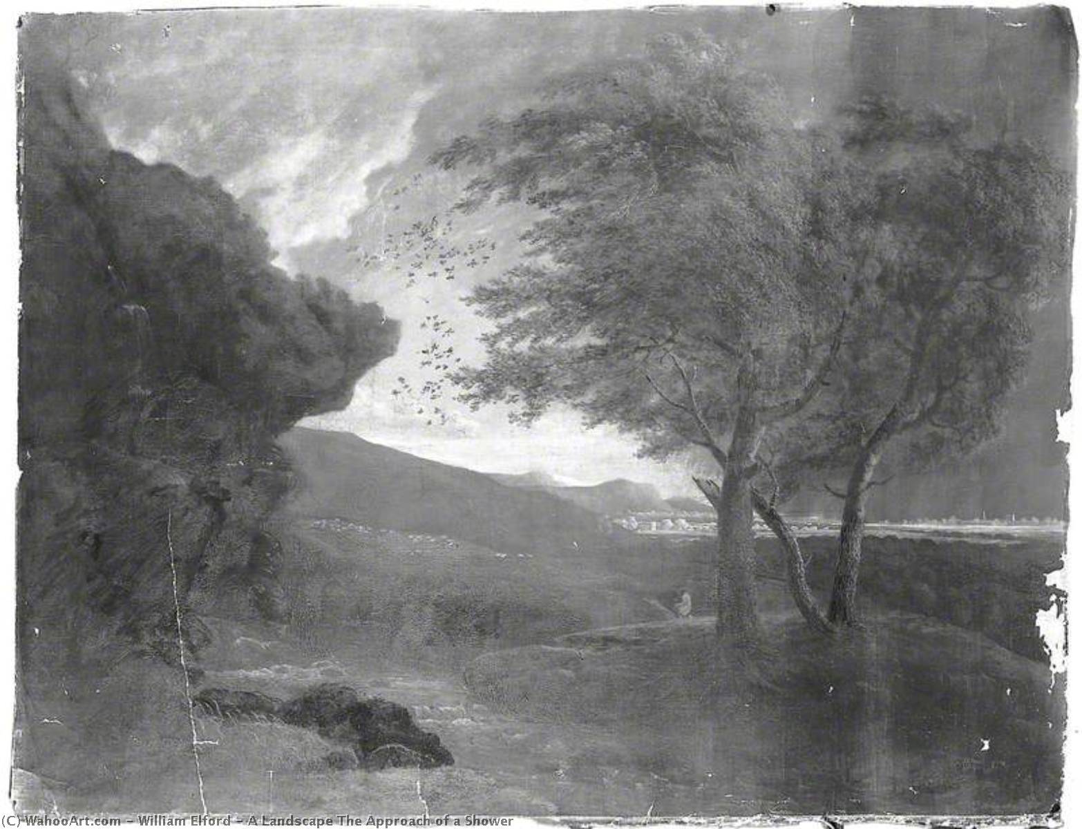 A Landscape The Approach Of A Shower — William Elford