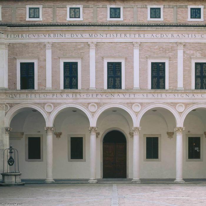 Courtyard (detail) — Luciano Laurana