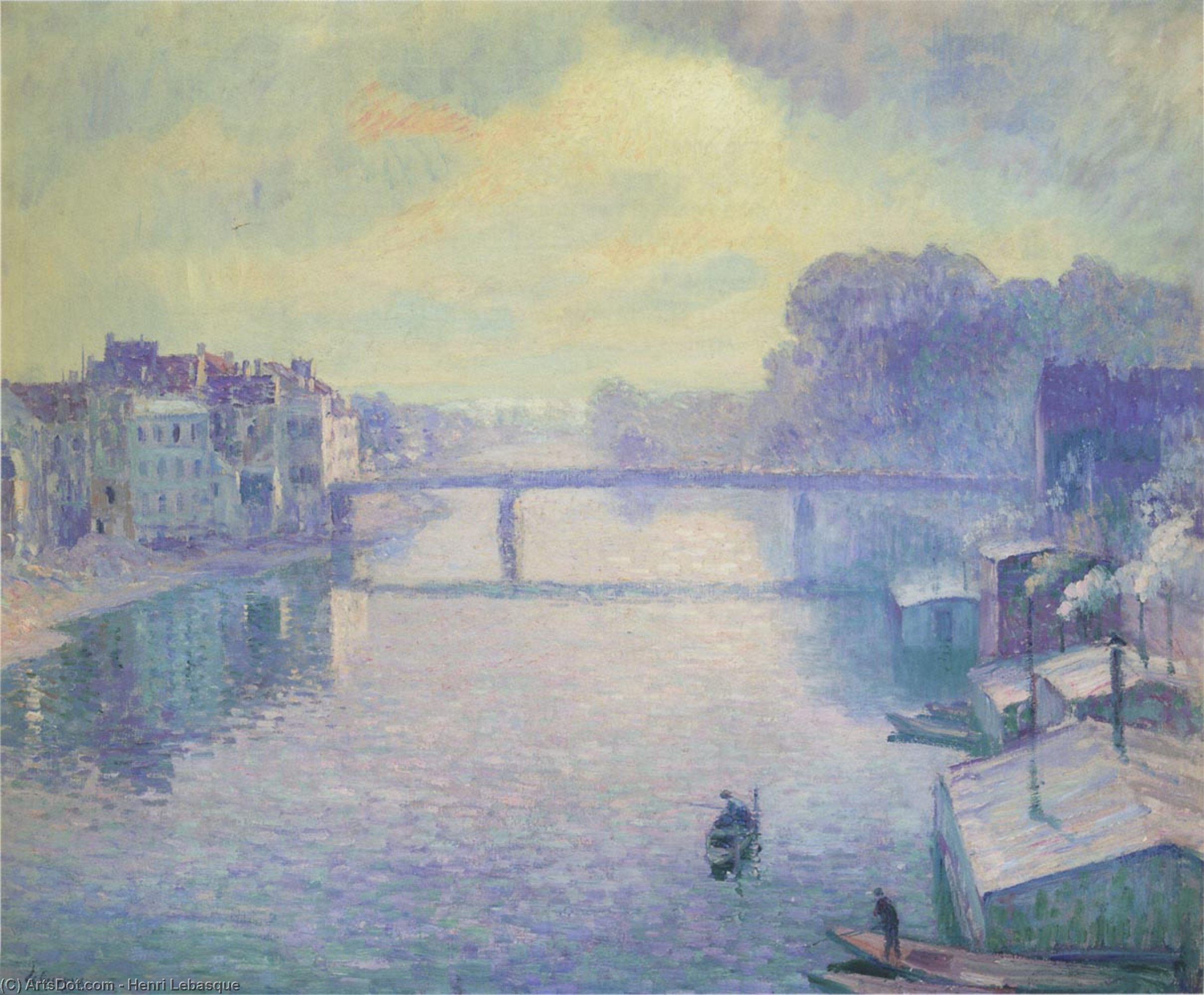 The Marne At Lagny - Fog Effect — Henri Lebasque