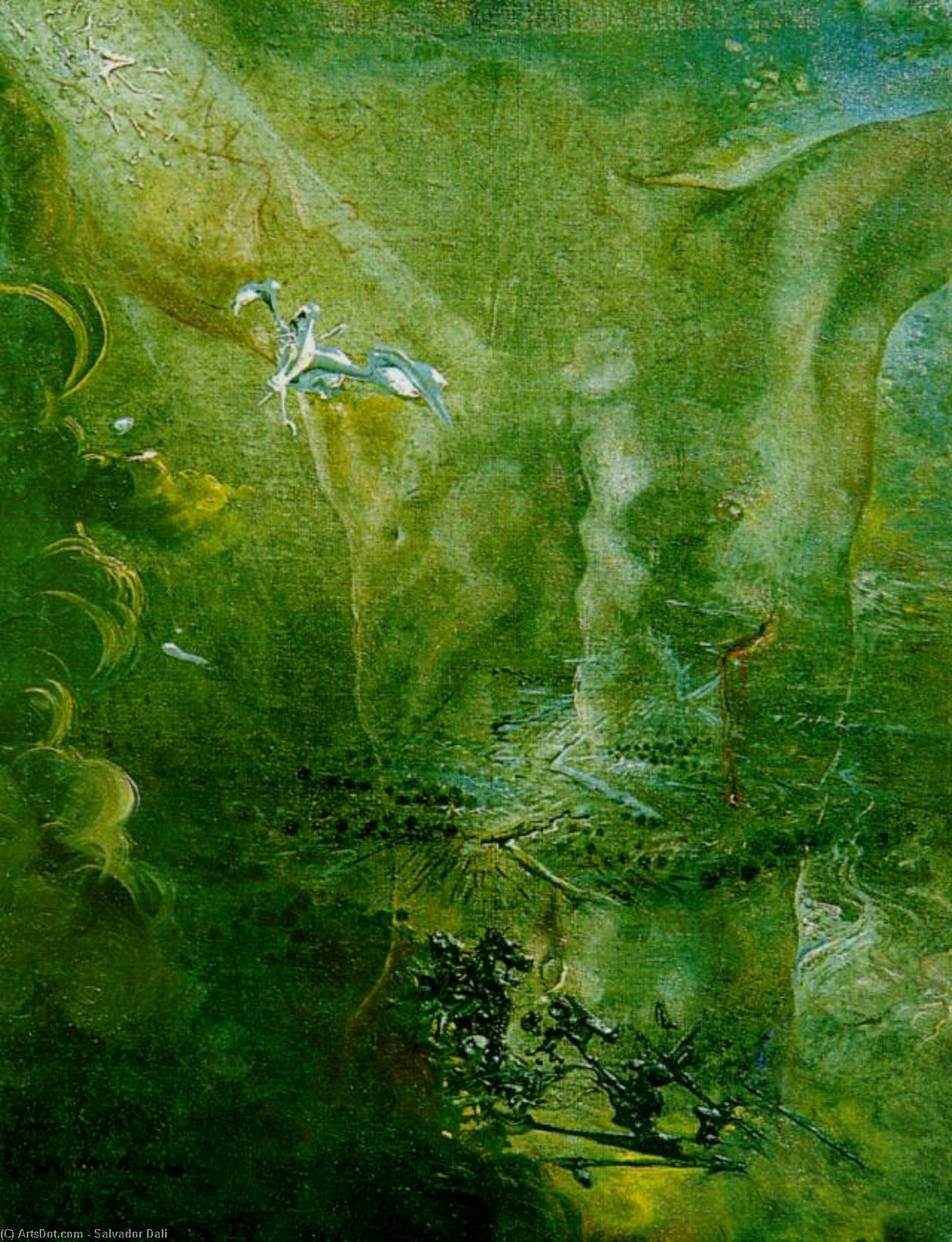 Crucifixion (dedication, For Gala Queen Of The Divine Dalh), 1965 — Сальвадор Дали