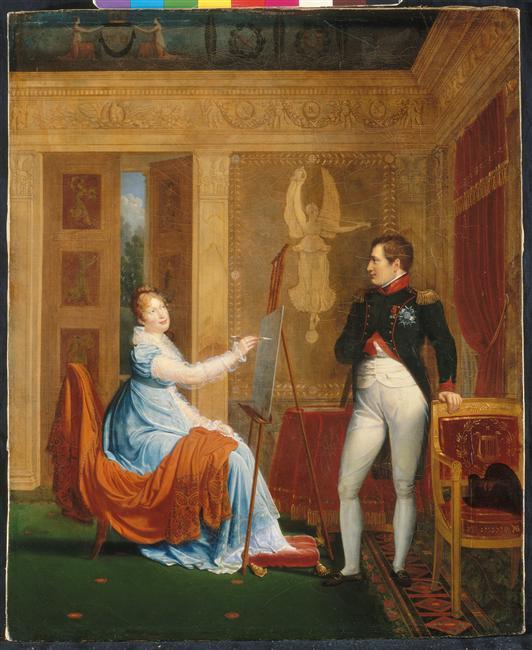 Marie Louise Faisant Le Portrait De Napoléon — Menjaud Alexandre
