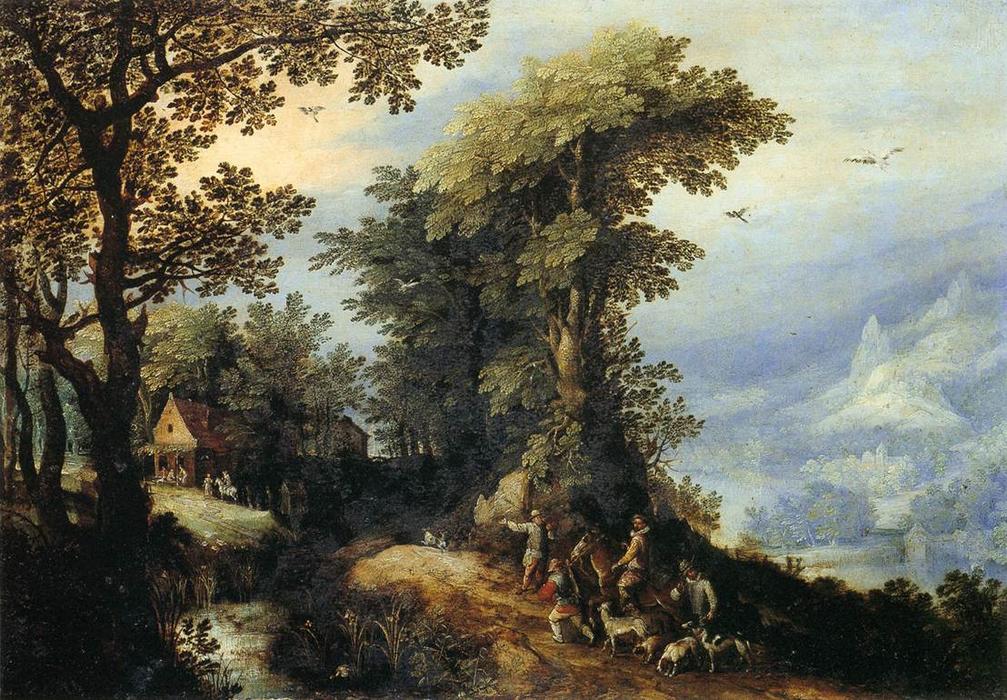 Landscape With Hunters — Ян Брейгель Старший