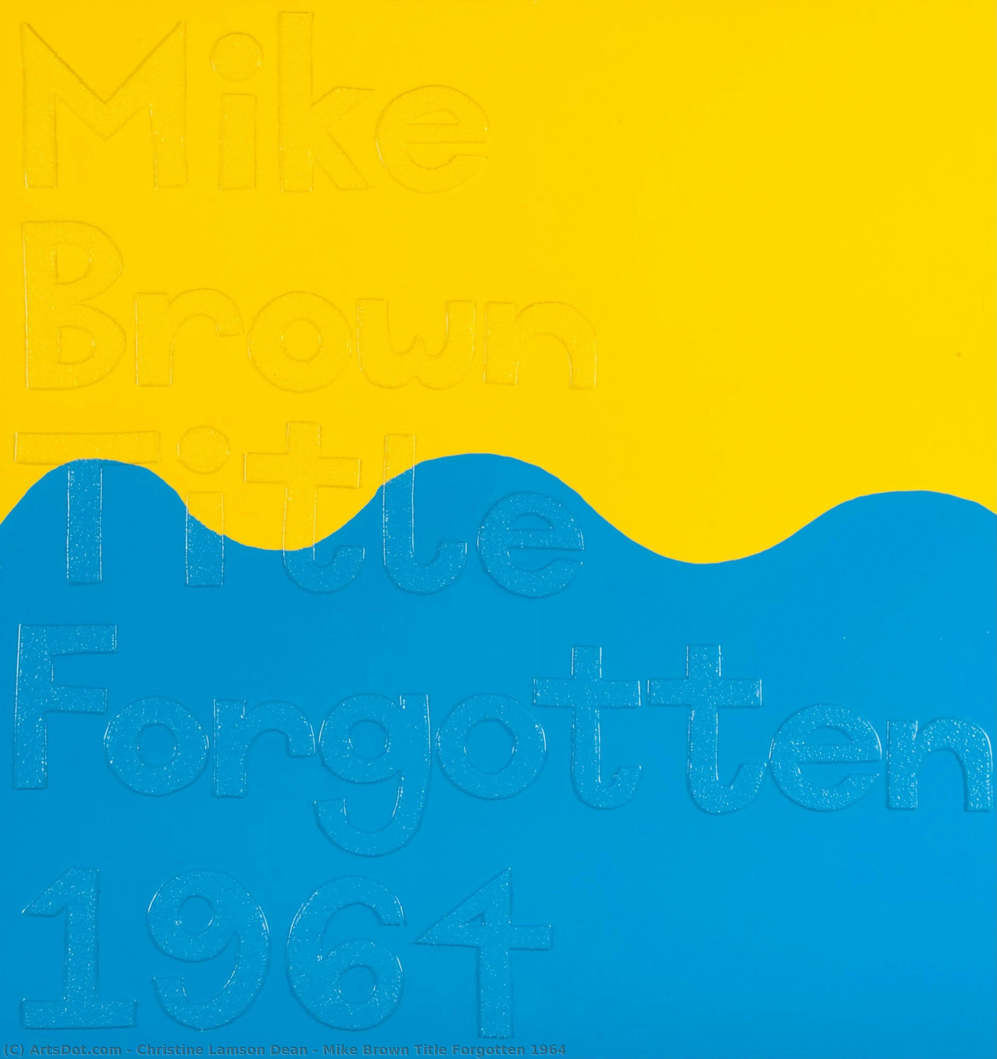Mike Brown Title Forgotten 1964 — Christine Lamson Dean