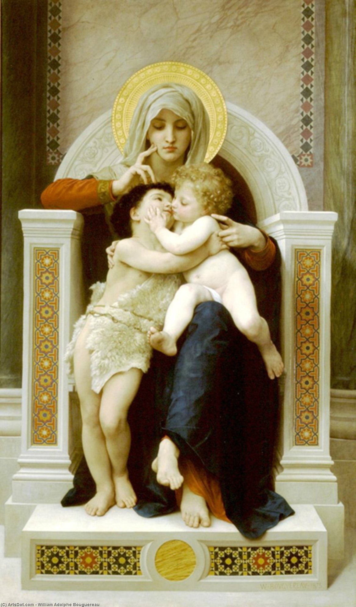 Lenfant Jesus And The Virgin Saint John The Baptist — William-adolphe Bouguereau
