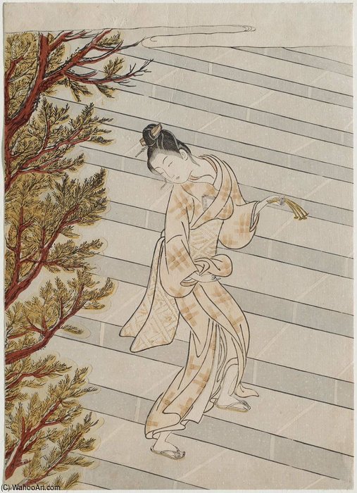 Climbing The Stairs One Hundred Times — Suzuki Harunobu