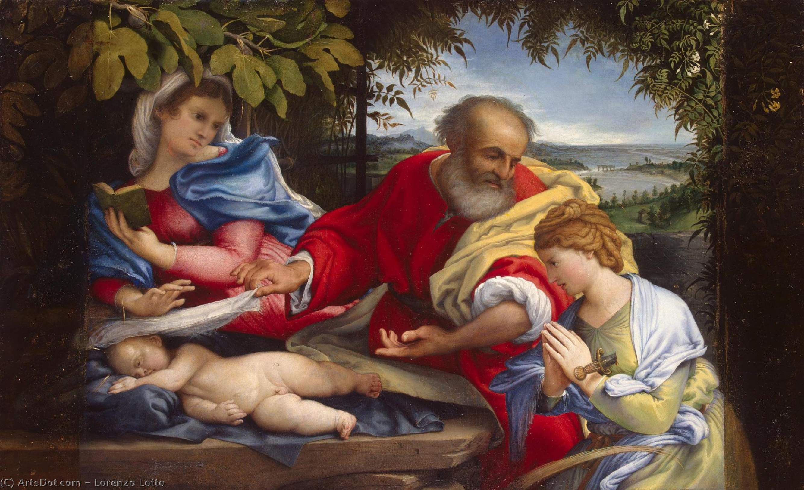 Ruhe Auf Der Flucht Nach Ägypten — Lorenzo Lotto