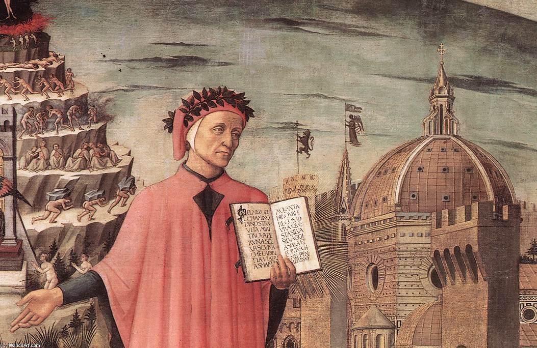 Dante Illuminating Florence With His Poem (detail) — Domenico Di Michelino