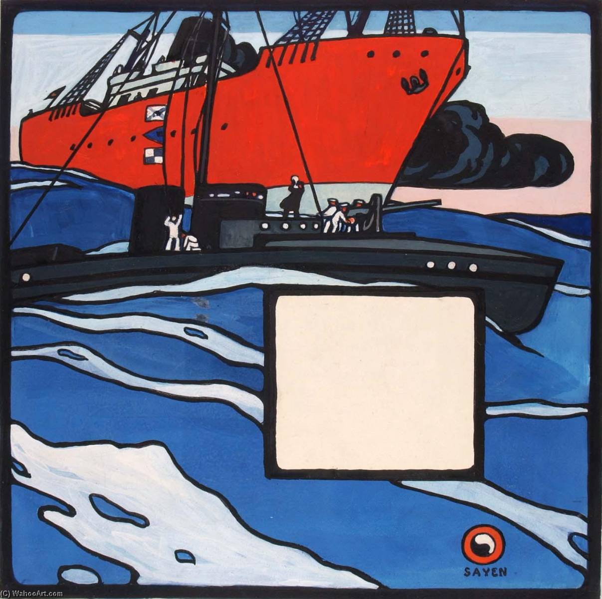 Untitled (naval Action) — Henry Lyman Saÿen