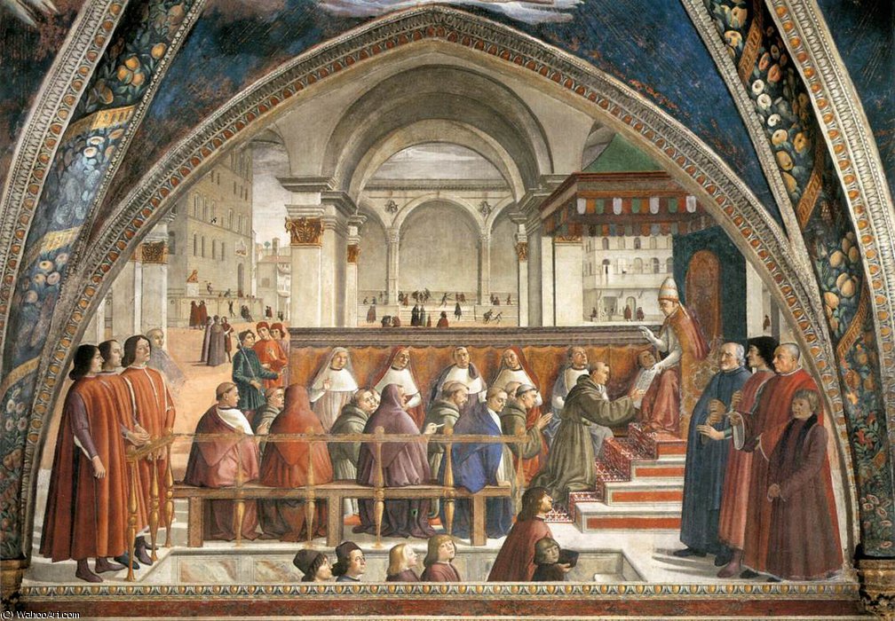 Frescoes - Confirmation Of The Rule — Domenico Ghirlandaio