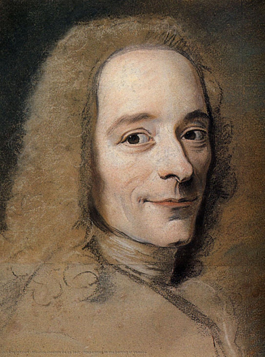 Preparation To The Portrait Of Voltaire — Maurice Quentin De La Tour