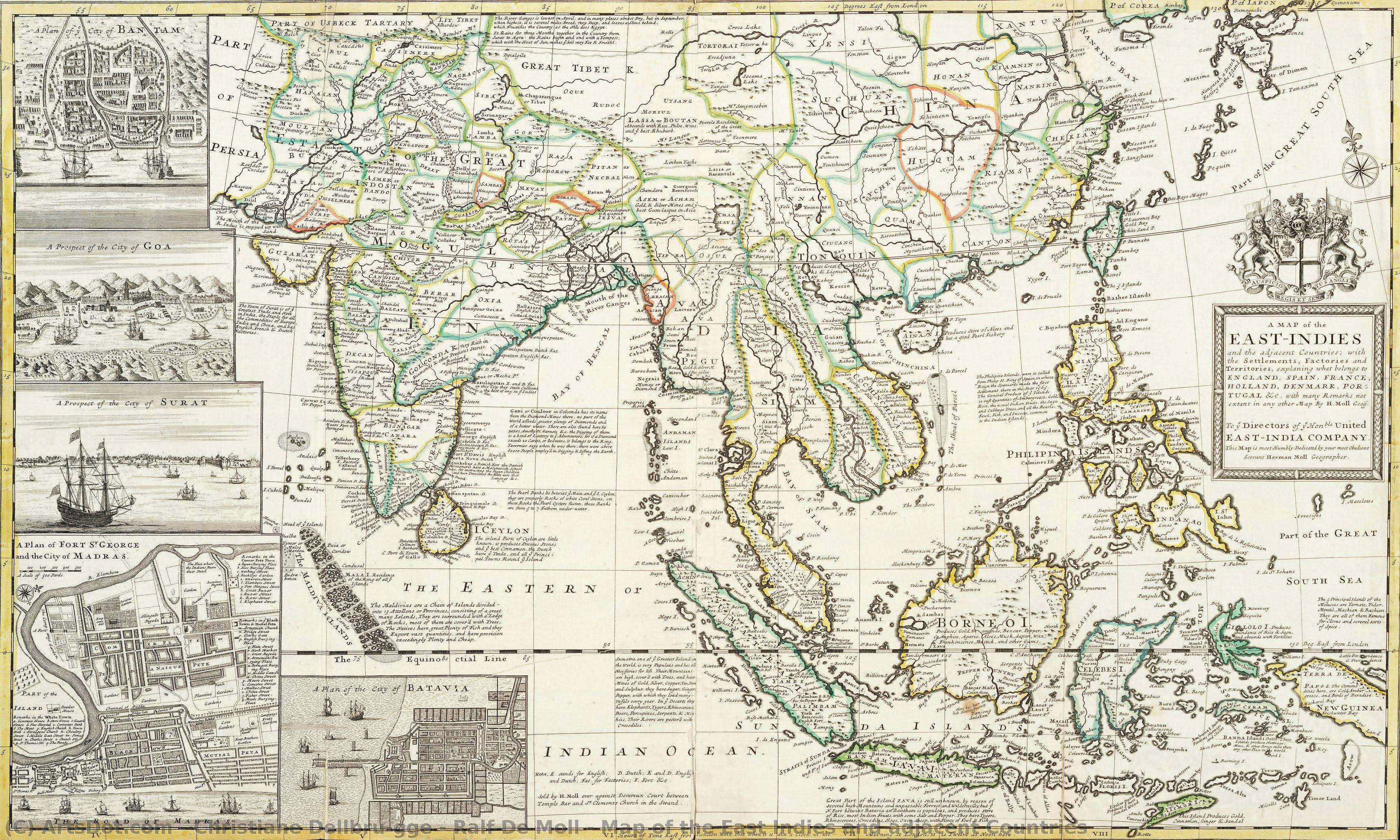 Map Of The East Indies And Adjacent Countries — Christiane Dellbrügge & Ralf De Moll