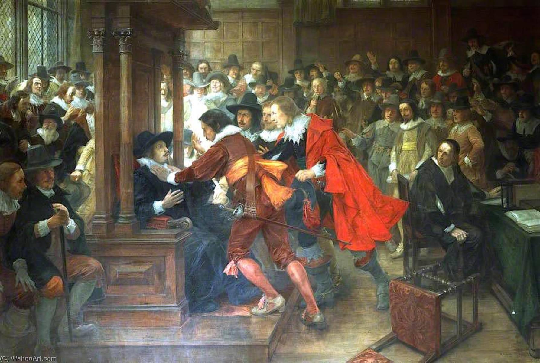 House Of Commons, 1628 1629, Speaker Finch Held By Holles And Valentine — Andrew Garrick Gow