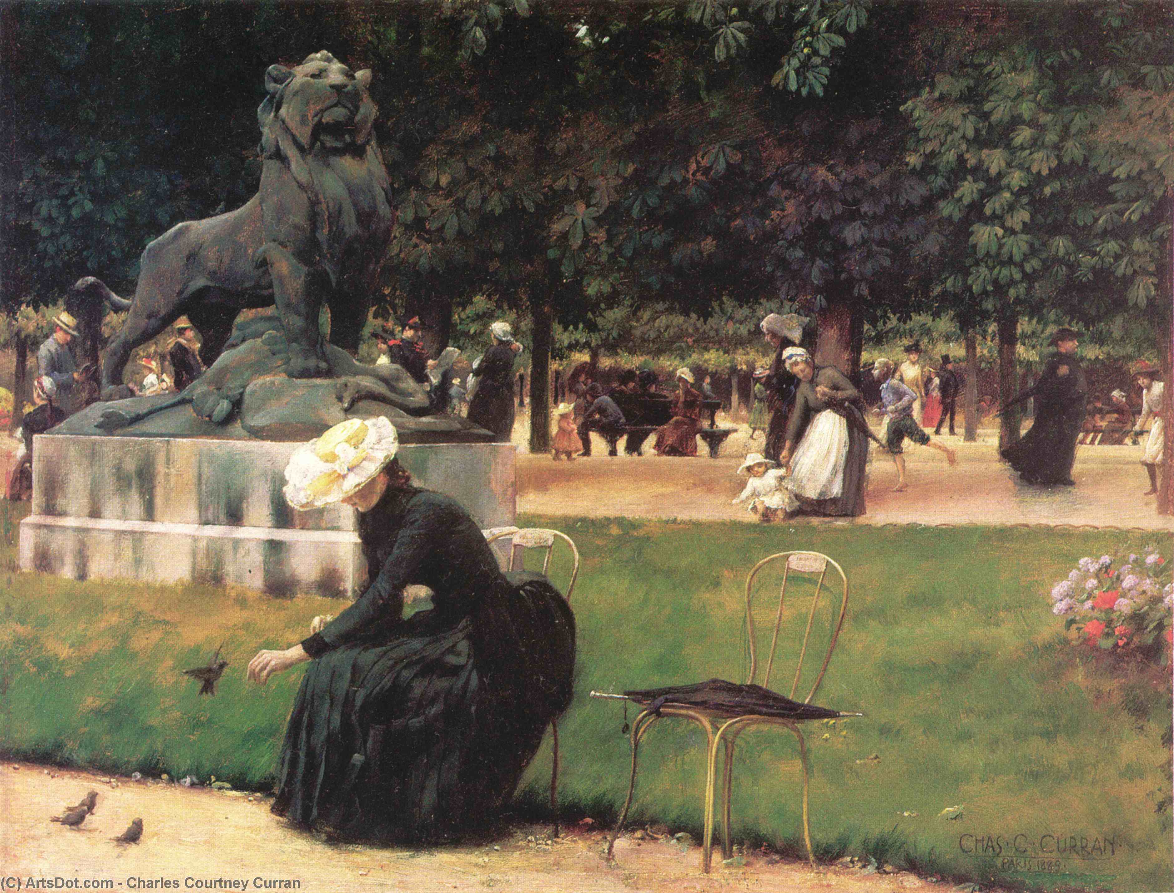 In The Luxembourg Garden — Charles Courtney Curran