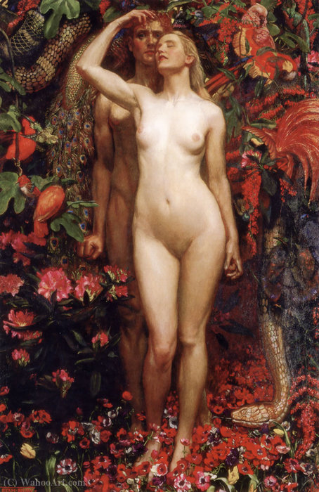 The Woman, The Man And The Serpent — John Byam Liston Shaw