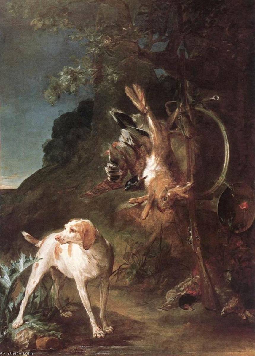 Game Still Life With Hunting Dog — Jean-baptiste-siméon Chardin