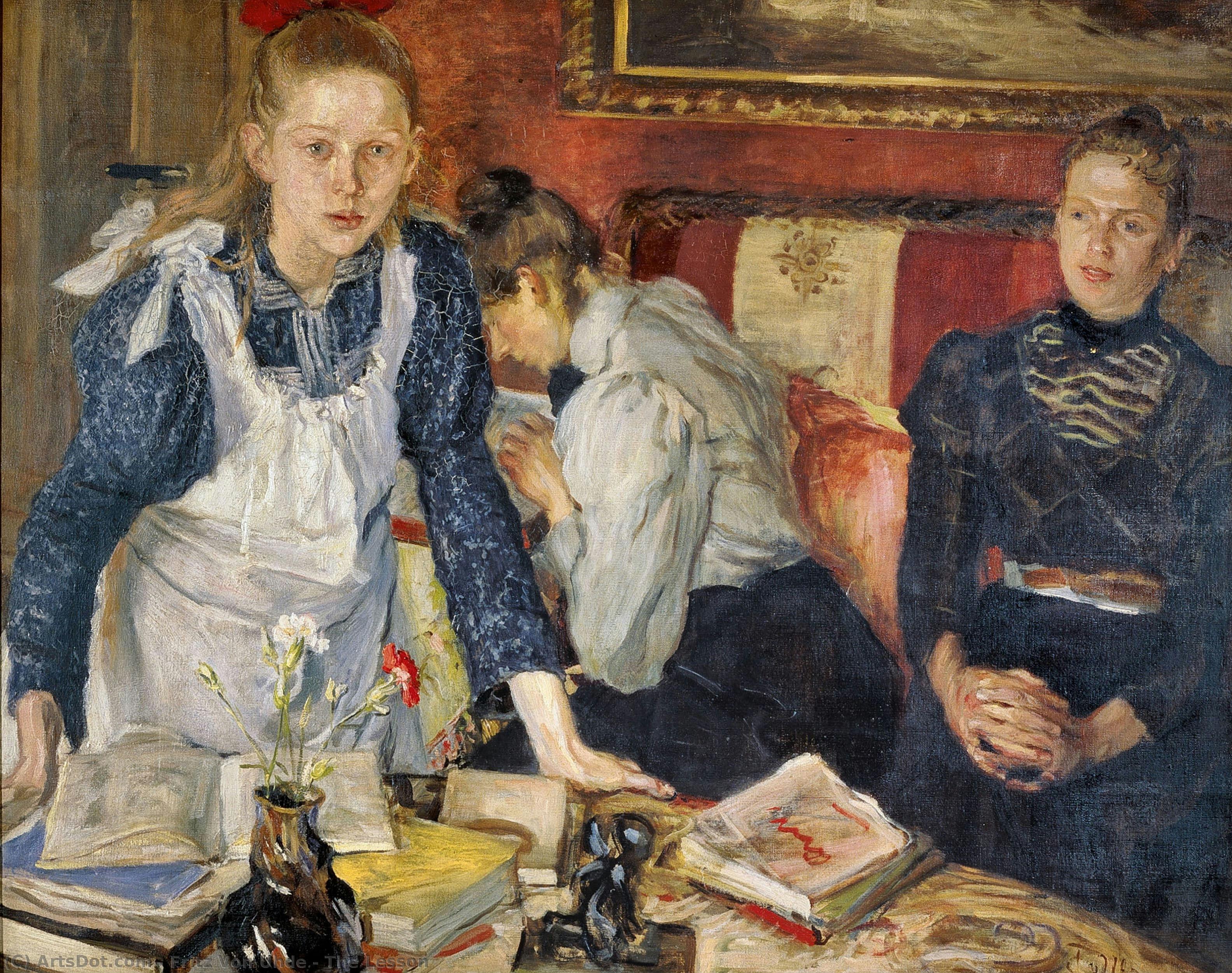 Die Unterrichtsstunde — Fritz Von Uhde