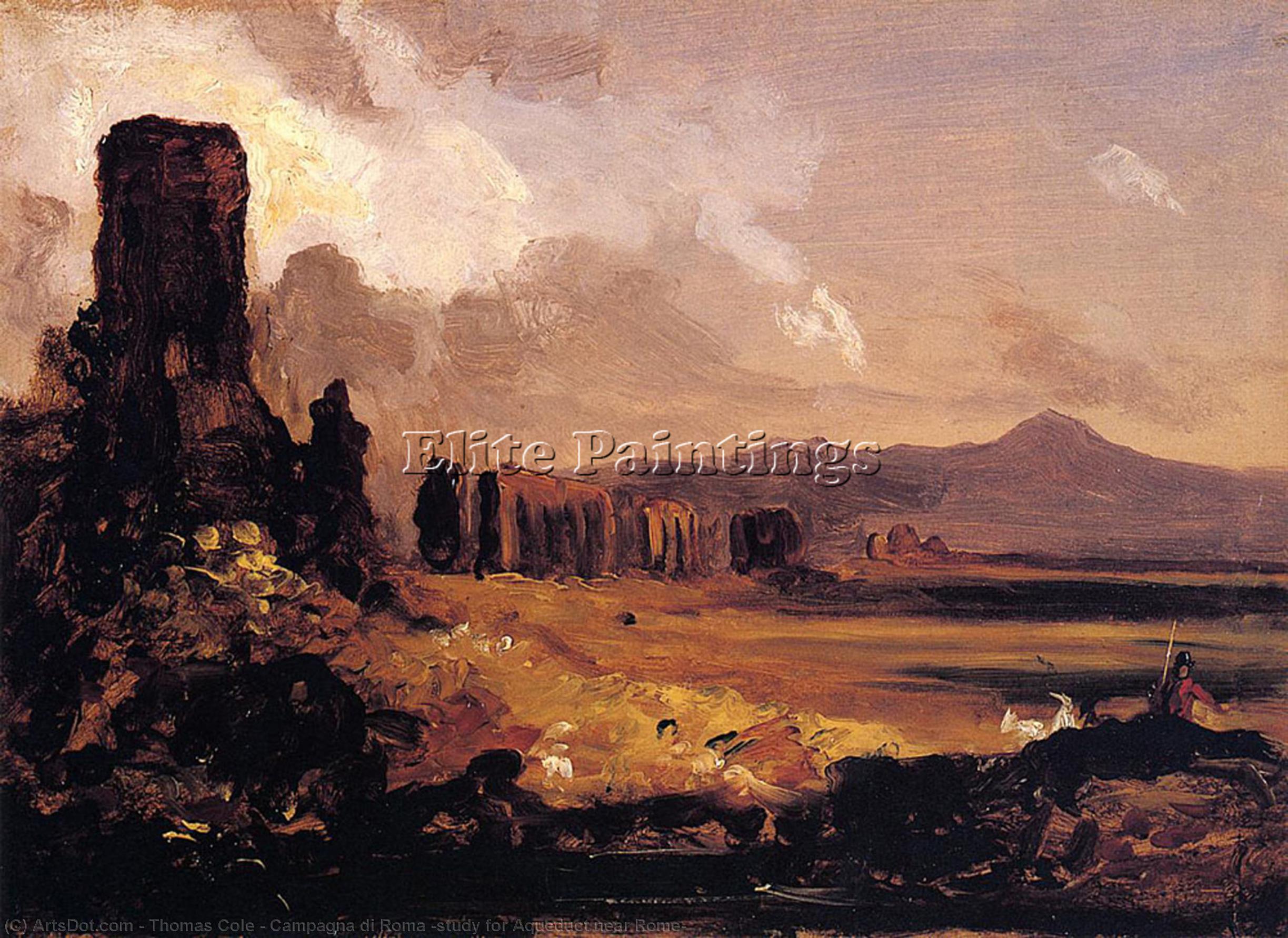 Campagna Di Roma (study For Aqueduct Near Rome) — Thomas Cole
