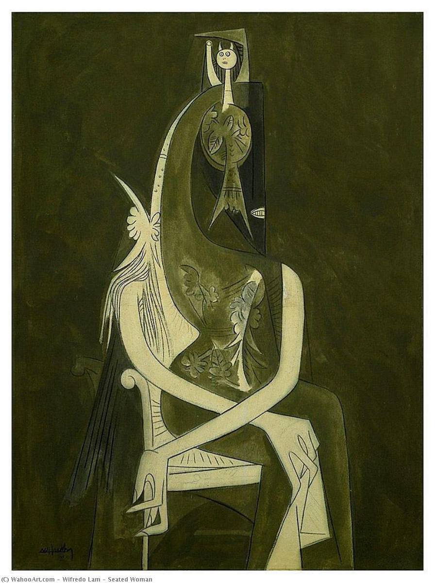 Seated Woman — Вифредо Лам