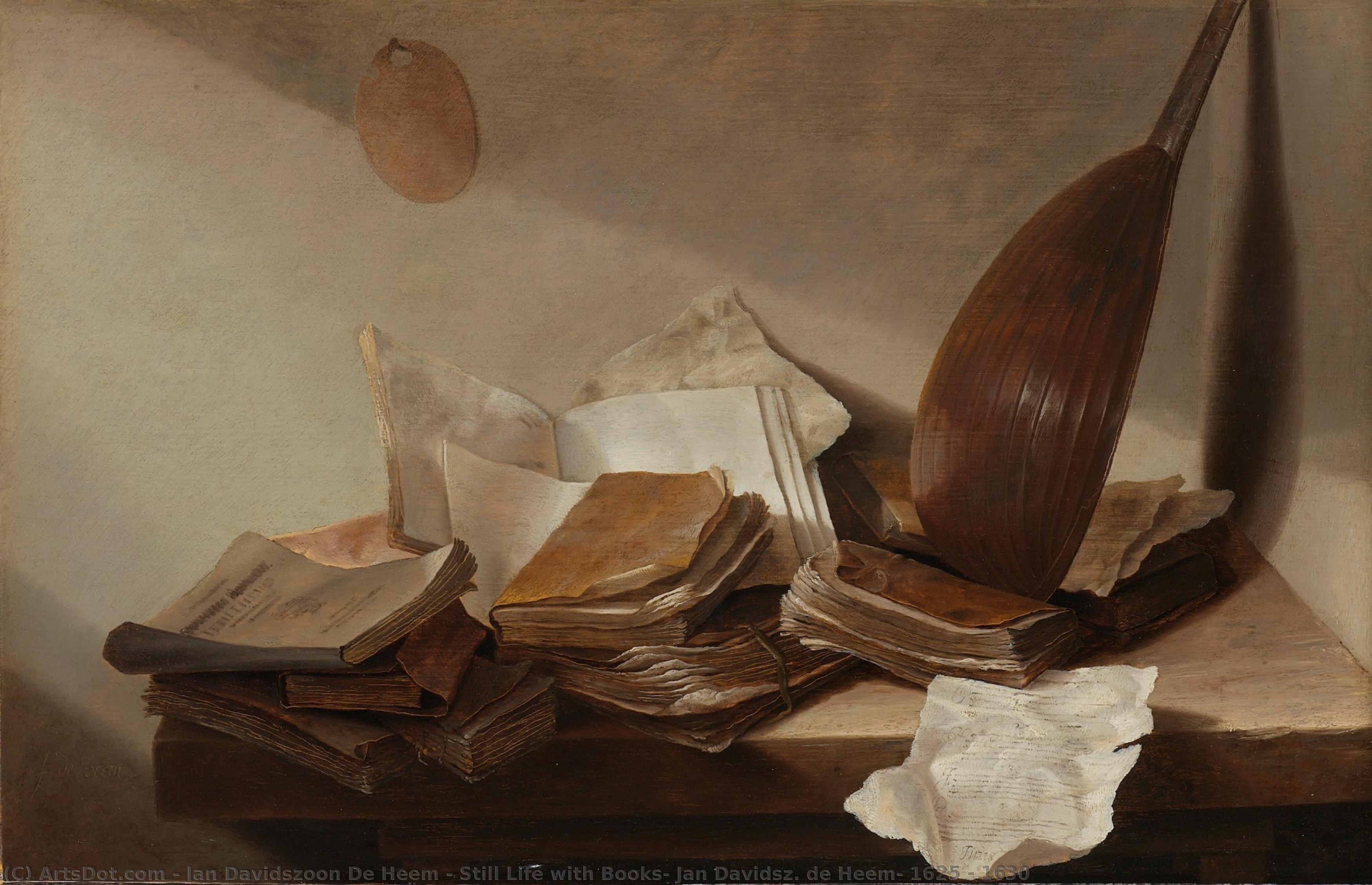 Still Life With Books, Jan Davidsz. De Heem, 1625 - 1630 — Jan Davidszoon De Heem