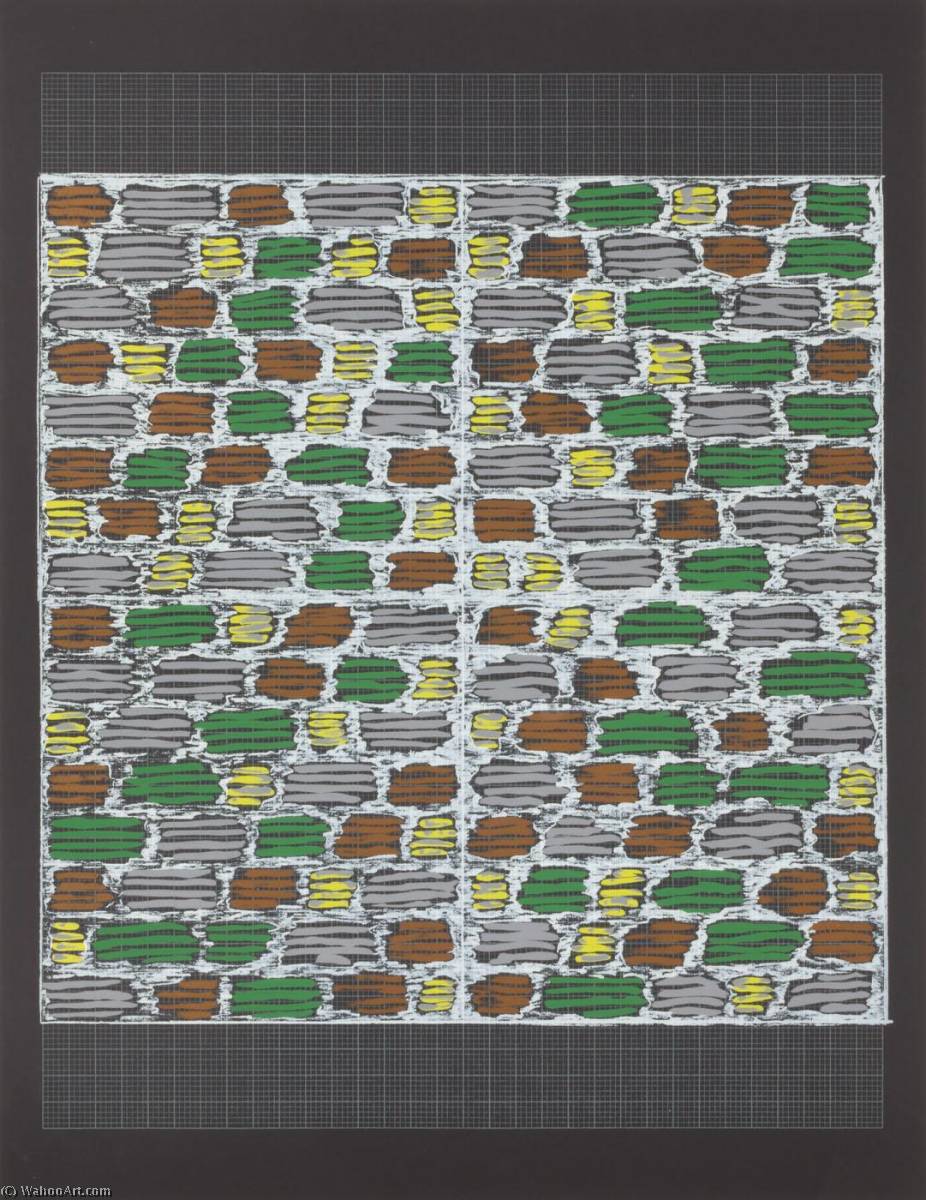 Study For A Hooked Rug, From The Portfolio Connections 1925 1983 — Anni Albers
