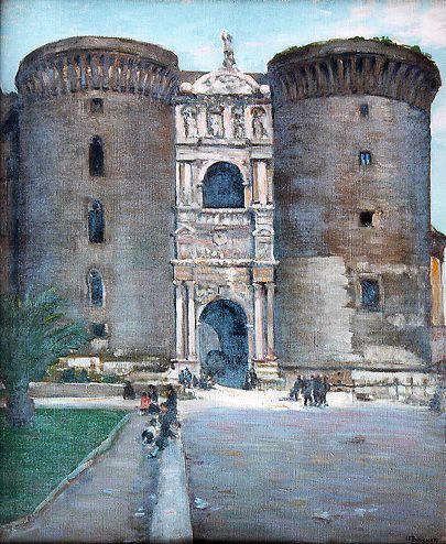 Castel Nuovo À Naples (titre Inscrit) — Joseph-félix Bouchor