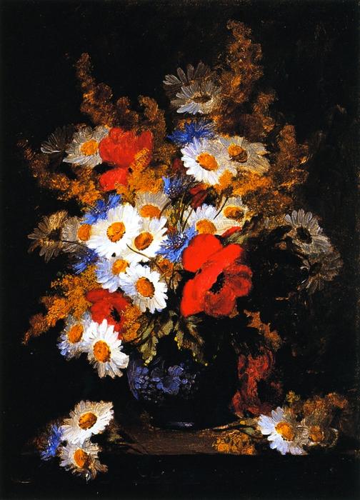 Daisies, Poppies And Cornflowers — Raoul De Longpre