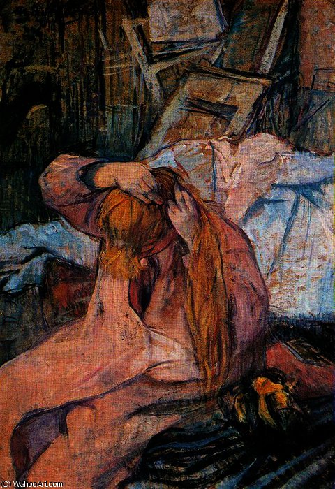 Woman Combing Herself Ii — Henri De Toulouse-lautrec