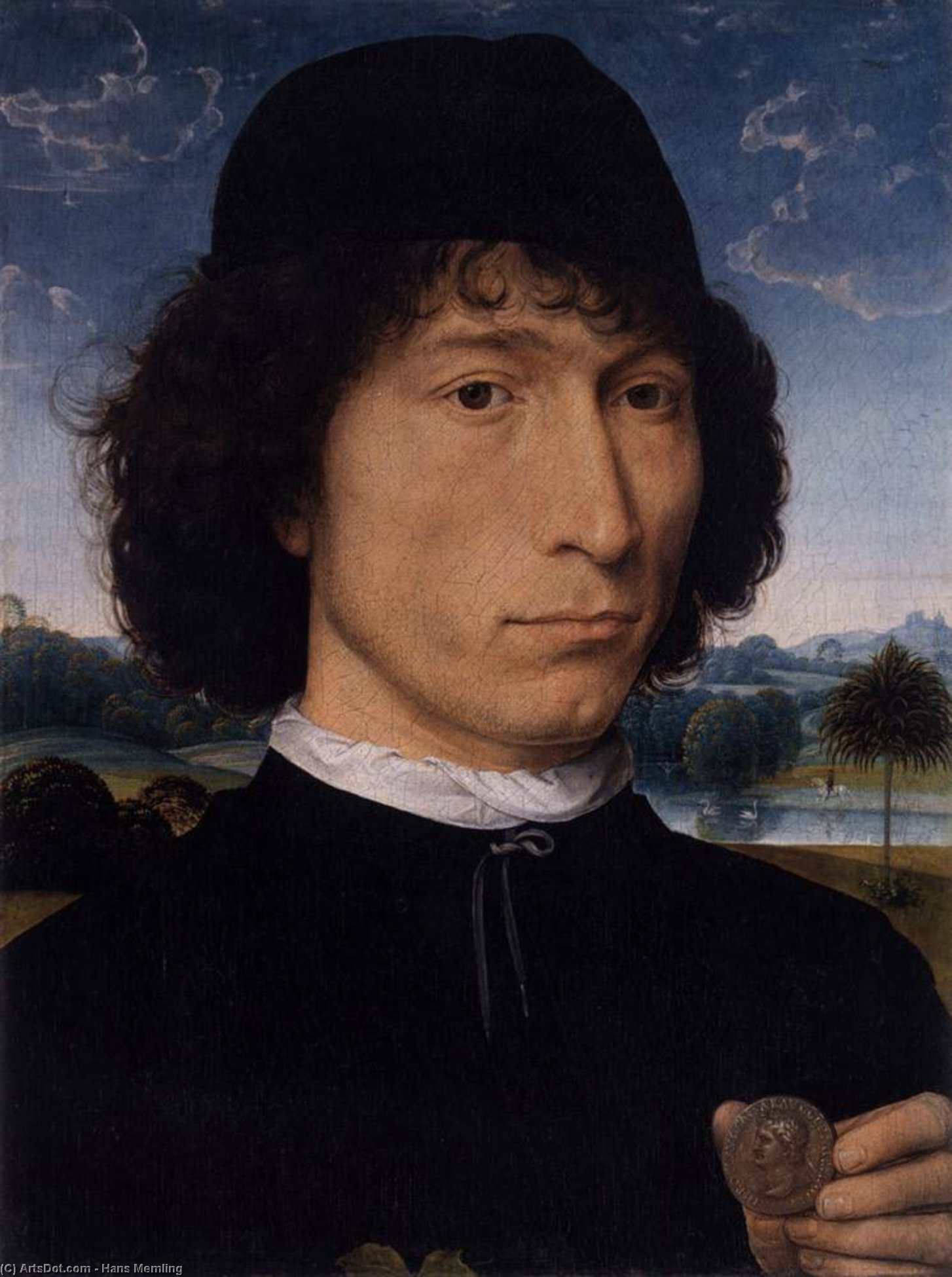 Portrait Of A Man With A Roman Coin — Memling, Hans