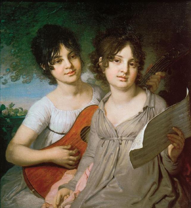 Portrait Of Princess A. G. Gagarina And Princess V. G. Gagarina — Vladimir Lukich Borovikovsky